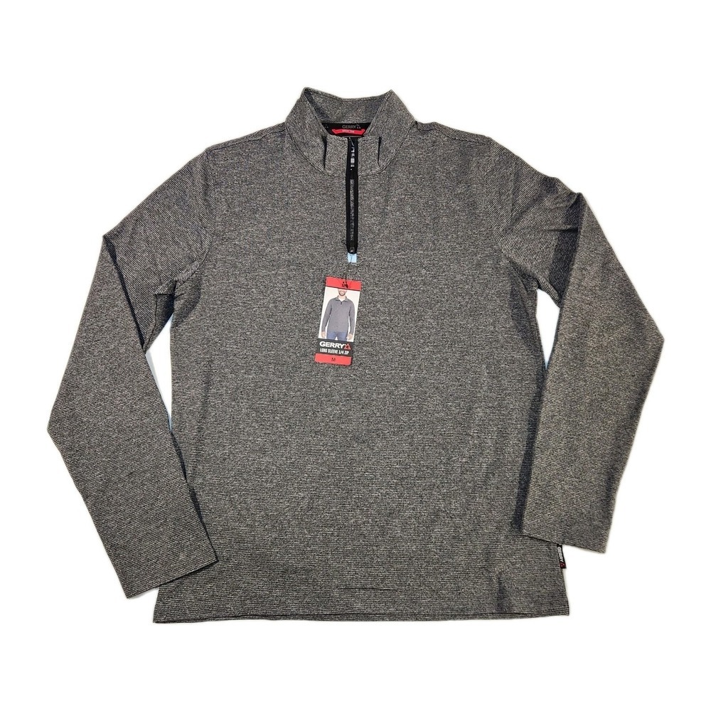 Gerry Men's‎ 1/4 Zip pullover Long Sleeve Shirt, Gray Medium - Picture 4 of 4